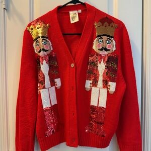 Queen of Sparkles Red Nutcracker Sweater